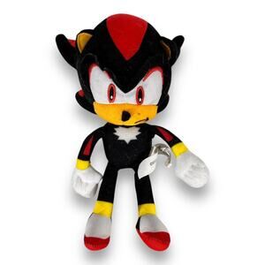 Shadow the Hedgehog Plush 9” Sonic Sega Black Stuffed Toy